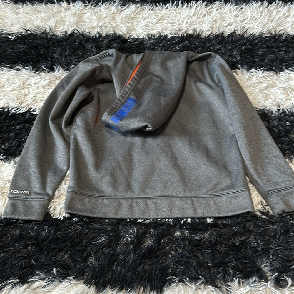 Under Armour Boys Storm Hoodie, Gray, Sz YXS - Picture 4 of 4